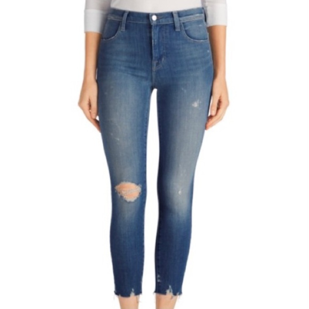 J Brand Jeans High Rise Crop Skinny in Fantasy Size 25